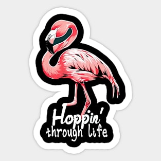 hopping through lifhe Sticker